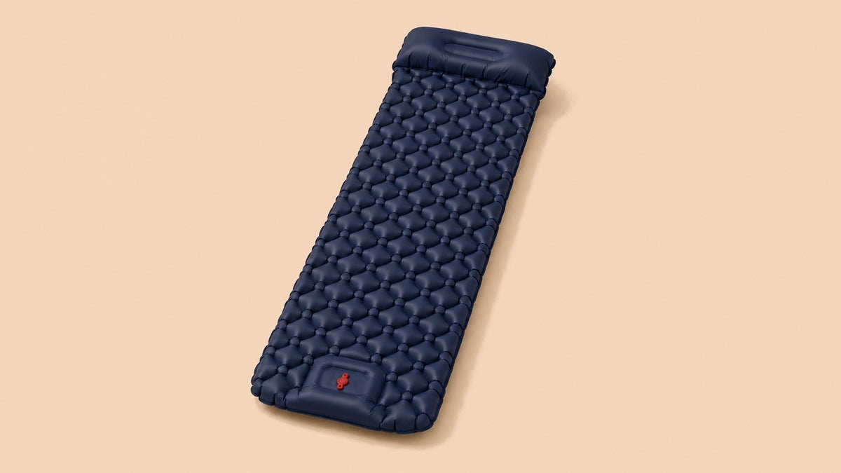 TerraRest™ Inflatable Sleeping Pad — Built-in Foot Pump & Pillow