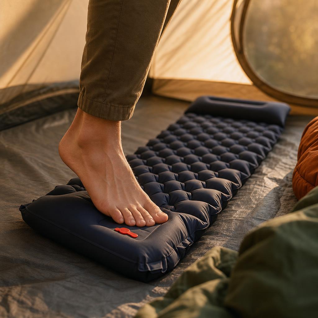 Inflate with your foot